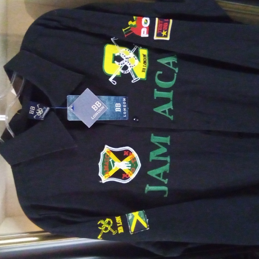 Vintage BB London Jamaica polo team long sleeve shirt
